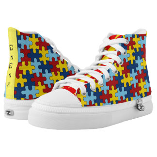 De puzzels high top schoenen