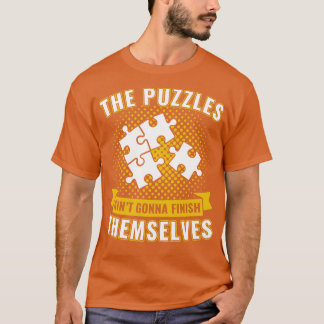 De puzzels verven zichzelf af grappige puzzel t-shirt