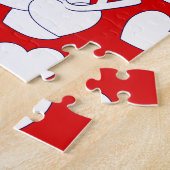 De Puzzle, de Red and White Hearts van 'ik hou van Legpuzzel (Zijkant)