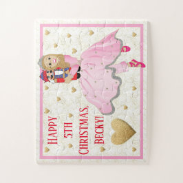 De Puzzle Pink Ballerina van het kerstmeisje perso Legpuzzel