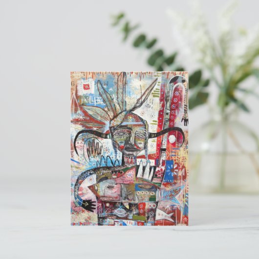 De puzzler briefkaart (Staand voorkant)