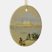 De Pyramiden bij Giza, nabij Caïro (w/c) Keramisch Ornament (Rechts)