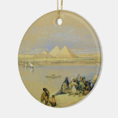 De Pyramiden bij Giza, nabij Caïro (w/c) Keramisch Ornament (Links)