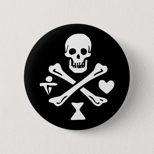 De Pyrate Saga-knop Ronde Button 5,7 Cm (Voorkant)
