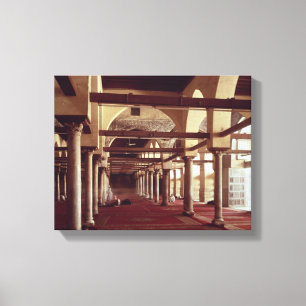 De Qibla Liwan van de moskee van Al-Azhar Canvas Afdruk