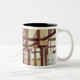 De Qibla Liwan van de moskee van Al-Azhar Tweekleurige Koffiemok