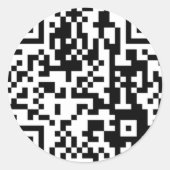 De QR-code Ronde Sticker (Voorkant)