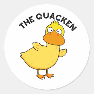 De Quacken Grappige Eend Stomme Pun Ronde Sticker