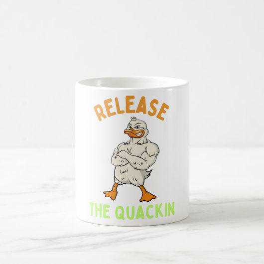 De Quackin Duck Gym Bodybuilder Koffiemok (Center)