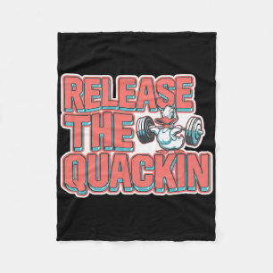 De Quackin Gym Bodybuilding -- 1 Fleece Deken