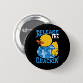De Quackin Gym Bodybuilding - Ronde Button 5,7 Cm (Voorkant /achterkant)