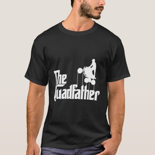 De Quadfather ATV Four Wheeler Quad Bike T-shirt (Voorkant)