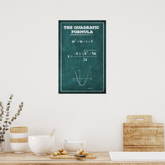 De quadratische formule poster (Keuken)
