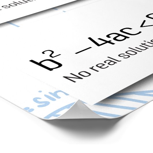 De quadratische formule poster (Hoek)