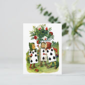 De Queen of Hearts Cardmen schilderen haar Rozen Briefkaart (Staand voorkant)