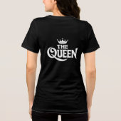 De Queen tekst typografie ontwerp Tri-Blend Shirt (Achterkant)