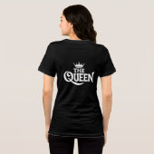 De Queen tekst typografie ontwerp Tri-Blend Shirt (Achterkant volledig)
