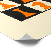 De Queens Gambit  Chess Illustratie Poster (Hoek)