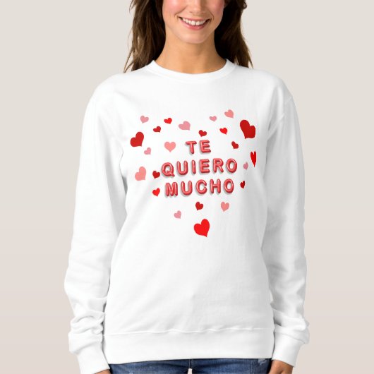 De Quiero Mucho Rode Harten Vormen Een Groot Hart Trui (Voorkant)