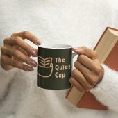 De Quiet Cup Quote L Dark Green Branded Mok