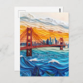 De Quilling Golden Gate Bridge in San Francisco Briefkaart (Voorkant / Achterkant)