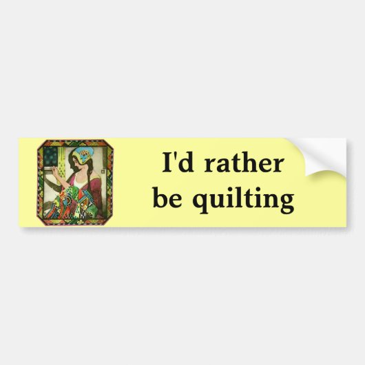 De Quilter Bumpersticker (Voorkant)