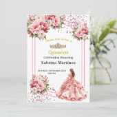 De Quinceanera Uitnodiging (Staand voorkant)