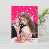 De Quinceanera Uitnodiging (Staand voorkant)