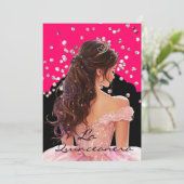 De Quinceanera Uitnodiging (Staand voorkant)
