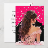 De Quinceanera Uitnodiging (Voorkant / Achterkant)