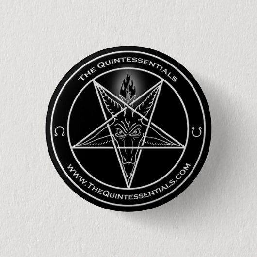 De Quintessals "Baphomet"-Button Ronde Button 3,2 Cm (Voorkant)