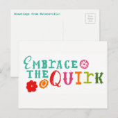 De Quirk-Briefkaarten omsluiten Briefkaart (Voorkant / Achterkant)