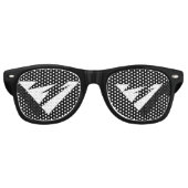 De R Lightning Bolt Logo Retro Zonnebril (Voorkant)