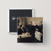 De raad van bestuur vierkante button 5,1 cm (Voorkant /achterkant)