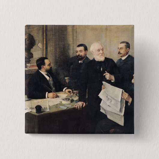 De raad van bestuur vierkante button 5,1 cm (Voorkant)