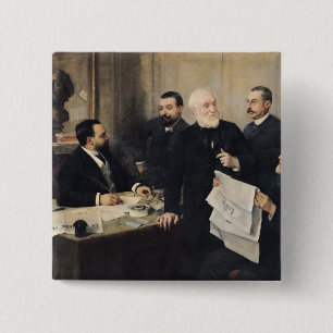 De raad van bestuur vierkante button 5,1 cm