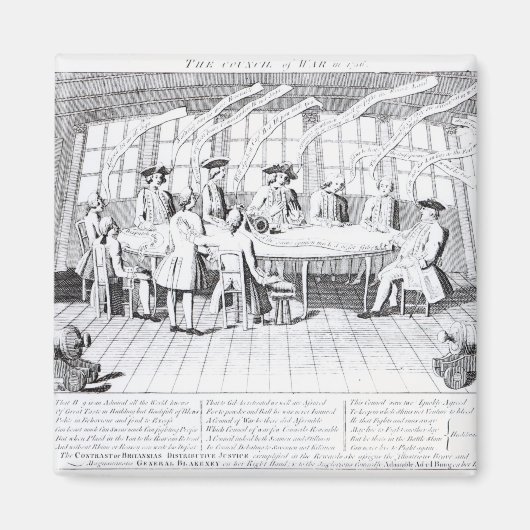 De Raad van Oorlog in 1756 Magneet (Voorkant)