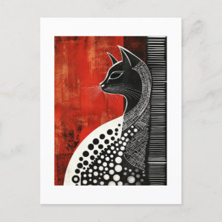 De raadselachtige avonturen van Noir Cat Briefkaart