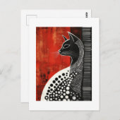 De raadselachtige avonturen van Noir Cat Briefkaart (Voorkant / Achterkant)