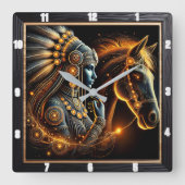 De raadselachtige band tussen een krijger en een h vierkante klok (Voorkant)