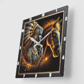 De raadselachtige band tussen een krijger en een h vierkante klok (Hoek)