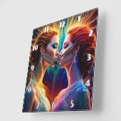 De raadselachtige dualiteit van geanimeerde roodha vierkante klok (Hoek)