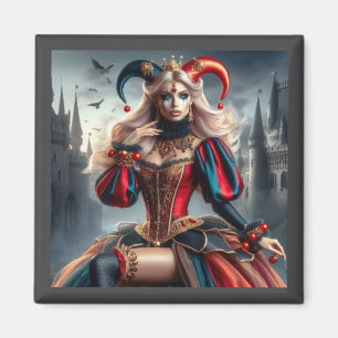 De raadselachtige Jester Queen - Magnet Art