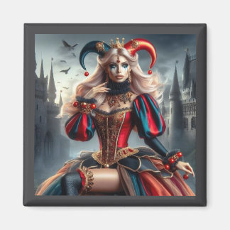 De raadselachtige Jester Queen - Magnet Art