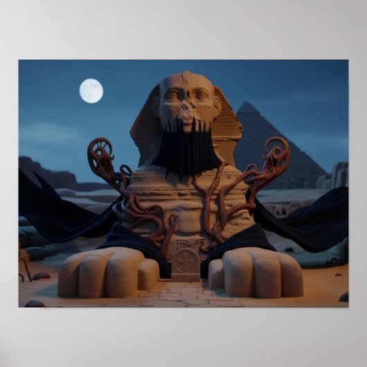 De raadselachtige sfinx poster (Voorkant)