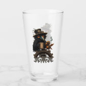 De raaf aangedreven door koffie glas (Achterkant)