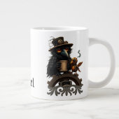 De raaf aangedreven door koffie grote koffiekop (Rechts)