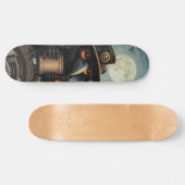 De raaf aangedreven door koffie persoonlijk skateboard (Horizontaal)