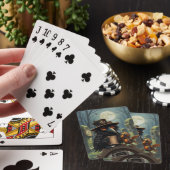 De raaf aangedreven door koffie pokerkaarten (Insitu)