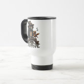 De raaf aangedreven door koffie reisbeker (Voorkant links)